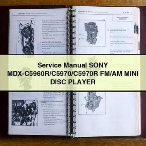 Service Repair Manual Sony MDX-C5960R/C5970/C5970R FM/AM Mini DISC Player