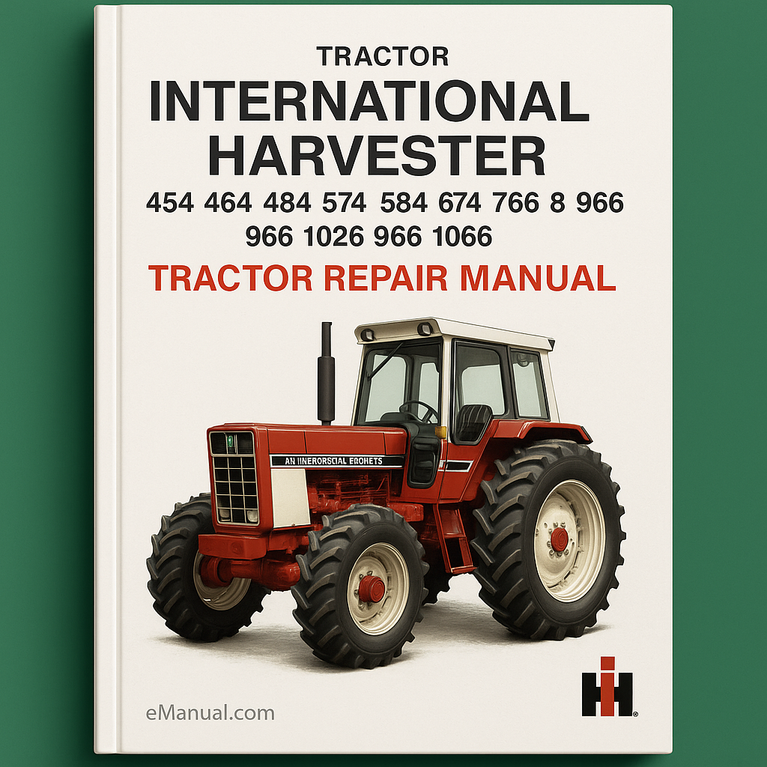 International Harvester Models 454 464 484 574 584 674 766 826 966 1026 1066 Tractor Repair Manual