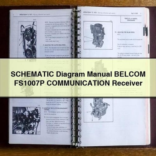 SCHEMATIC Diagram Manual BELCOM FS1007P COMMUNICATION Receiver