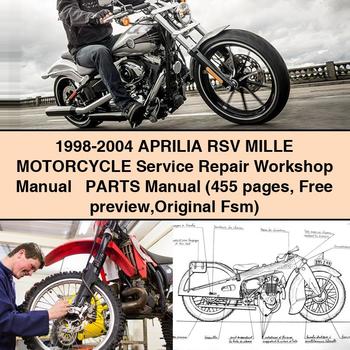 1998-2004 APRILIA RSV MILLE Motorcycle Service Repair Workshop Manual + Parts Manual (455 pages Free preview Original Fsm)