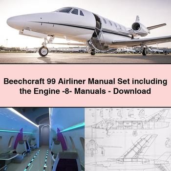 Beechcraft 99 Airliner Manual Set including the Engine -8- Manuals-PDF