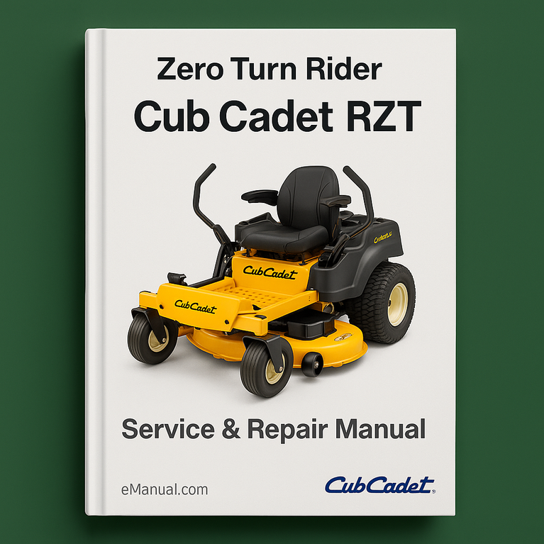 Cub Cadet RZT Zero Turn Rider Service Repair Manual