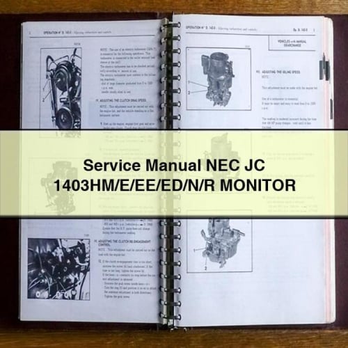 Service Repair Manual NEC JC 1403HM/E/EE/ED/N/R MONITOR