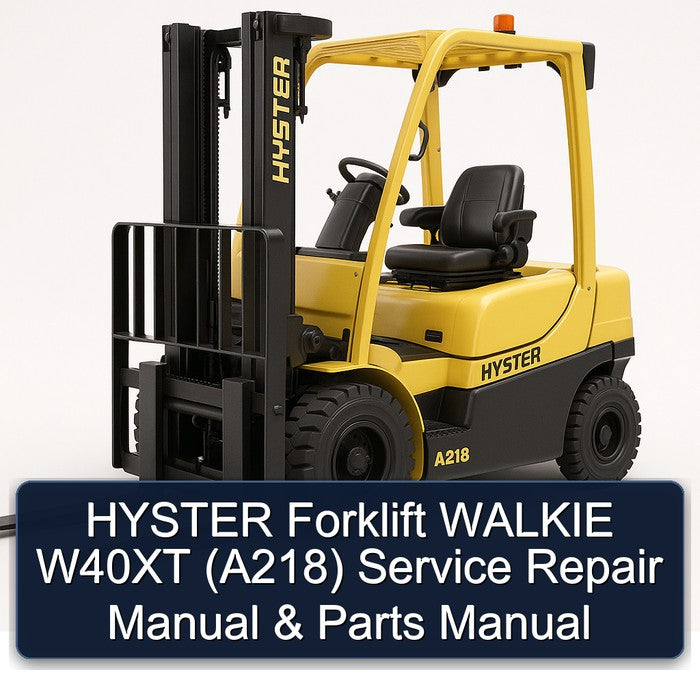 Hyster Forklift Walkie W40XT (A218) Parts Catalog PDF