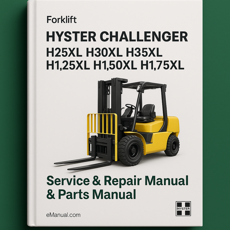 HYSTER CHALLENGER H25XL H30XL H35XL H1.25XL H1.50XL H1.75XL Forklift Service Repair Manual & Parts Manual (C001)