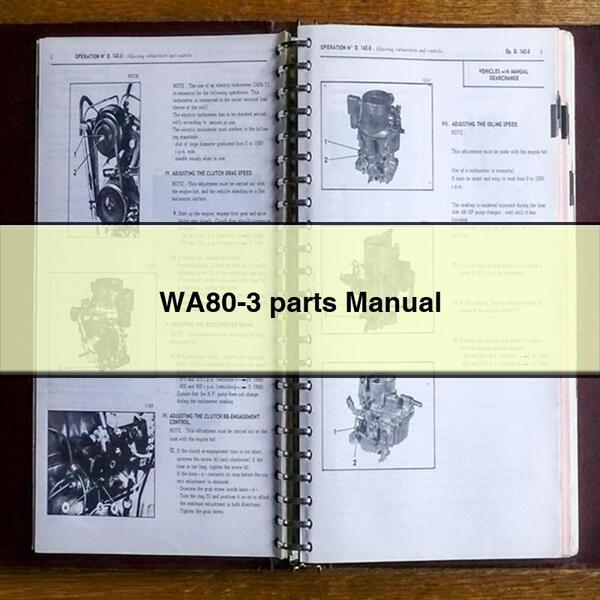 WA80-3 parts Manual PDF Download