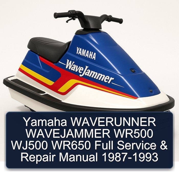 1987-1993 Yamaha Waverunner Wavejammer WR500 WJ500 WR650 Service Repair Workshop Manual PDF