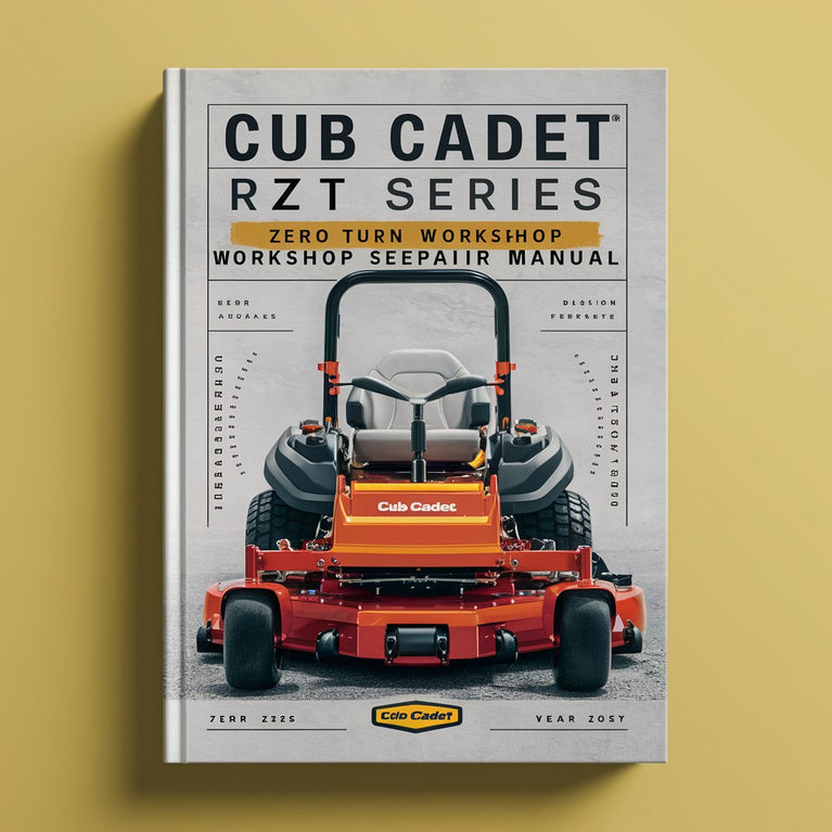 Cub Cadet Rzt Series Zero Turn Workshop Service Repair Manual