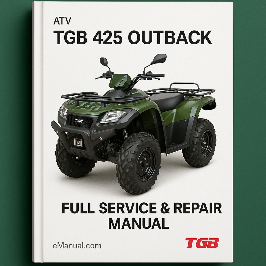 TGB 425 OUTBACK ATV Full Service & Repair Manual