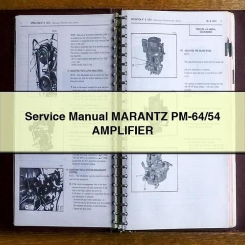 Service Manual MARANTZ PM-64/54 AMPLIFIER PDF Download