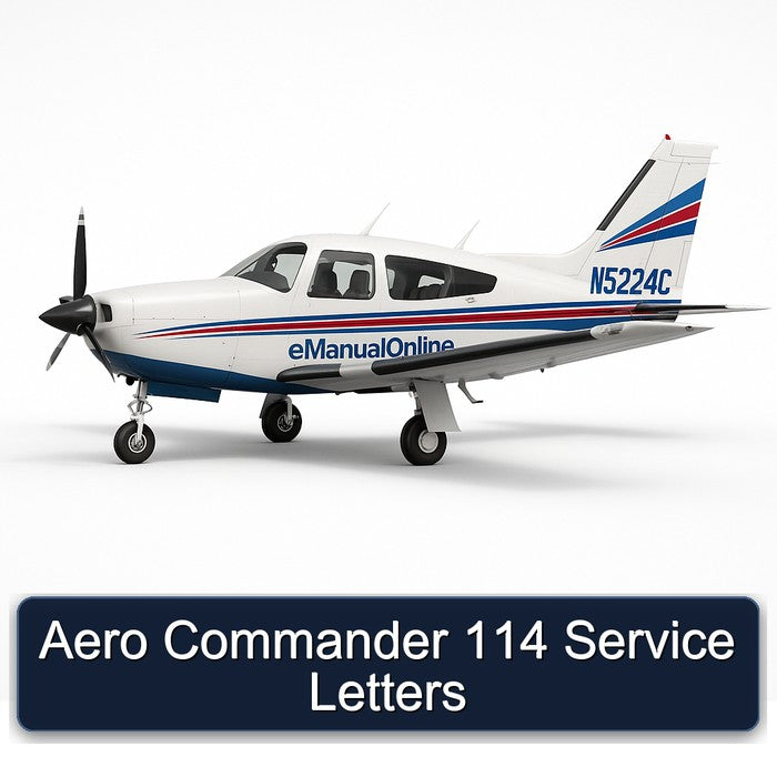 Aero Commander 114 Letters Service Repair Workshop Manual PDF