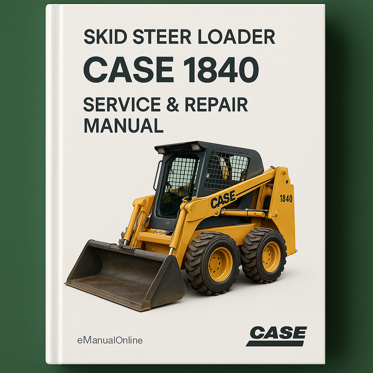 Case 1840 Skid Steer Loader Service Repair Manual-Improved-PDF
