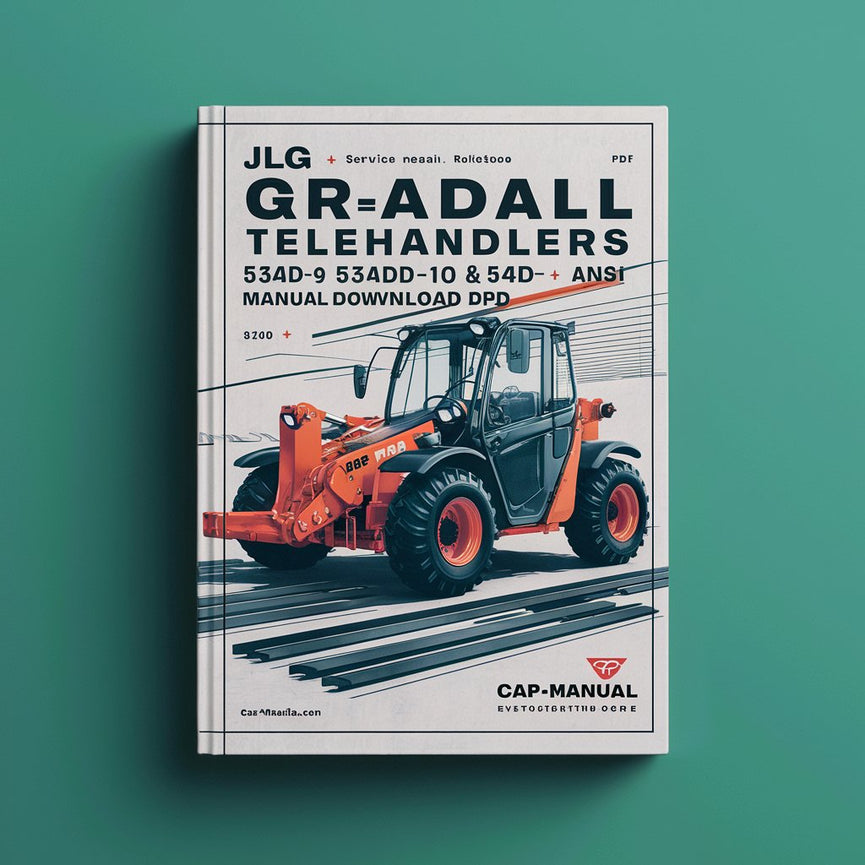 JLG Gradall Telehandlers 534D-9 534D-10 & 544D ANSI Service Repair Workshop Manual  (P/N:31200170)