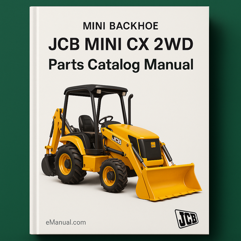 JCB Mini CX 2WD Mini Backhoe Parts Catalog Manual #1