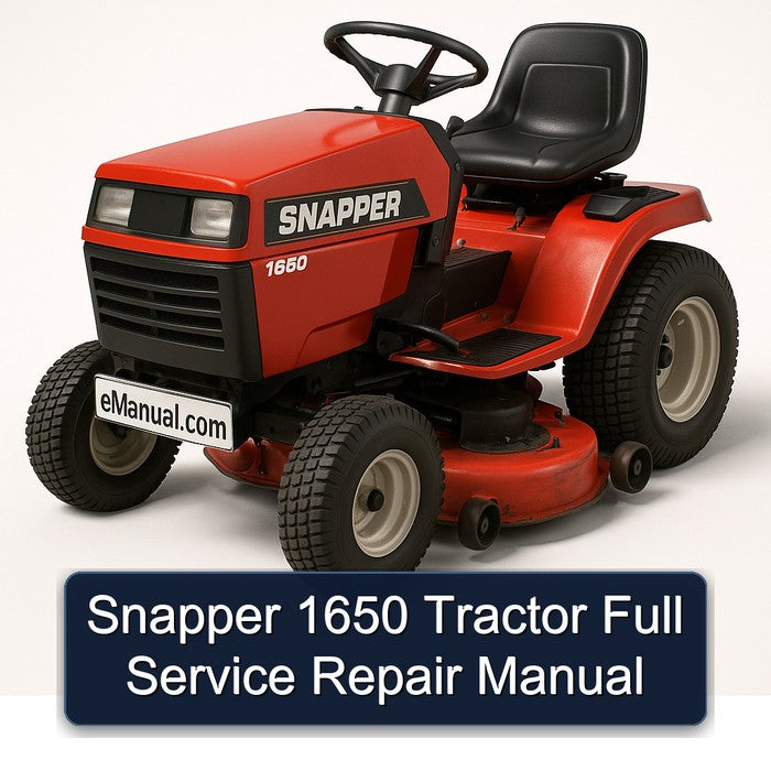Snapper 1650 Tractor Service Repair Workshop Manual PDF