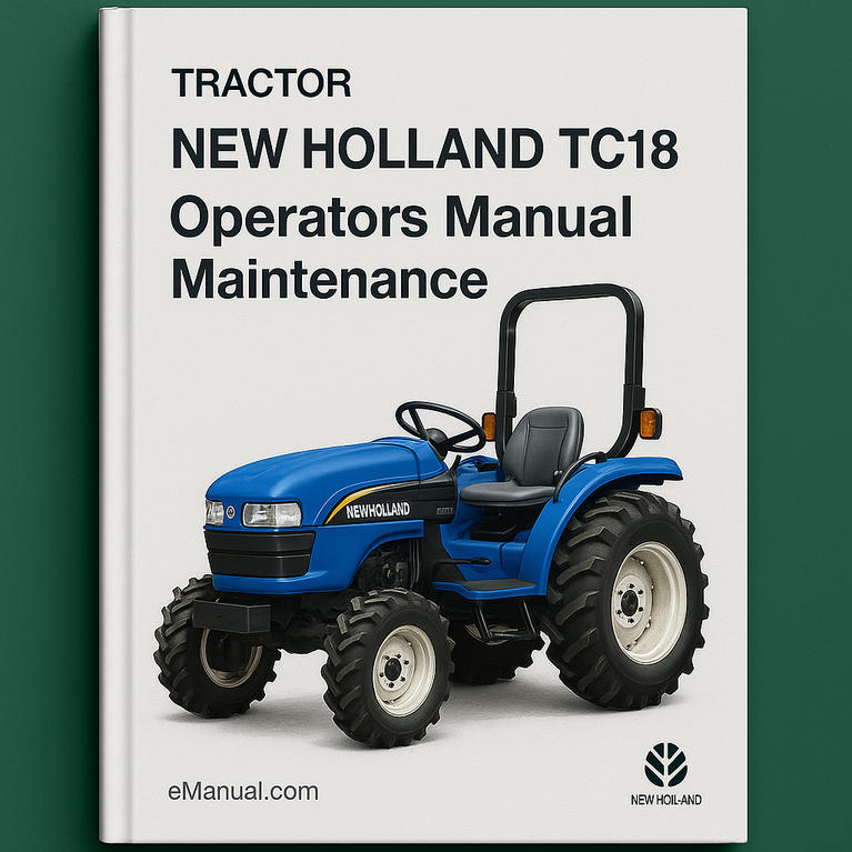 New holland Tractor TC18 Operators Manual Maintenance