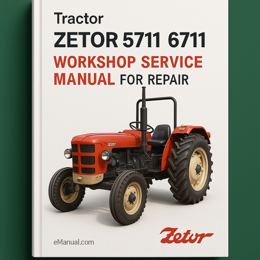 Zetor 5711 6711 Tractor Workshop Service Manual for Repair.