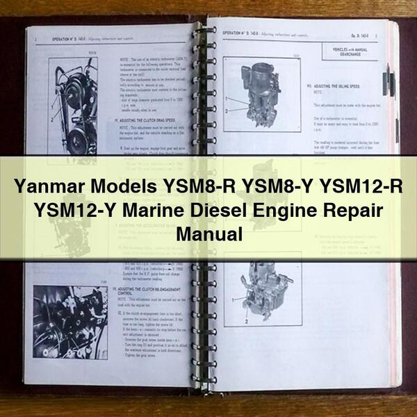 Yanmar Models YSM8-R YSM8-Y YSM12-R YSM12-Y Marine Diesel Engine Repair Manual