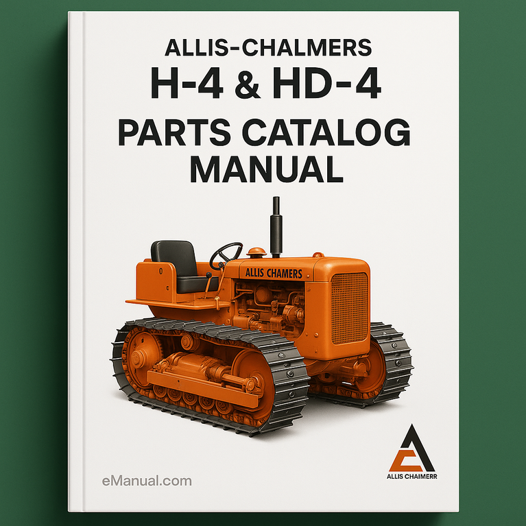 Allis Chalmers H-4 & HD-4 Crawler Tractors Parts Catalog Manual