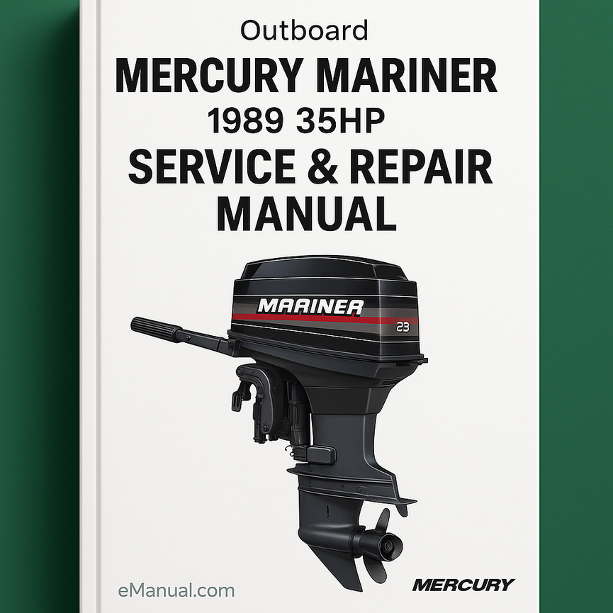 Mercury Mariner 1989 35HP PDF Servicio de fueraborda y manual de reparación de taller Descargar