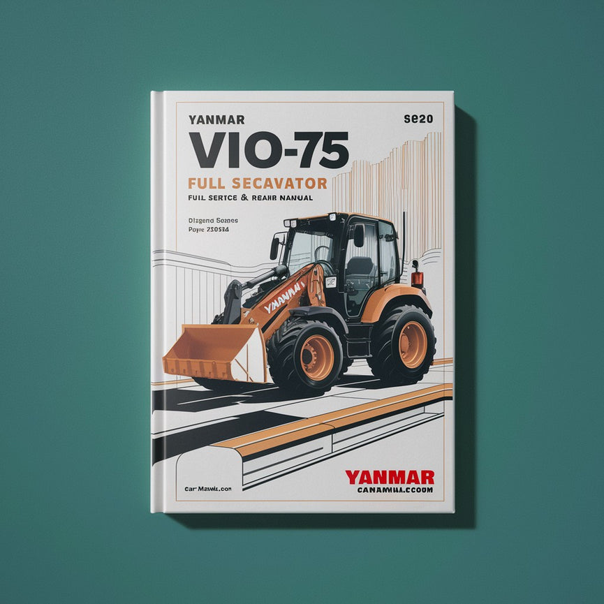 Manual completo de servicio y reparación de la excavadora Yanmar Vio75 Vio-75 Descargar PDF