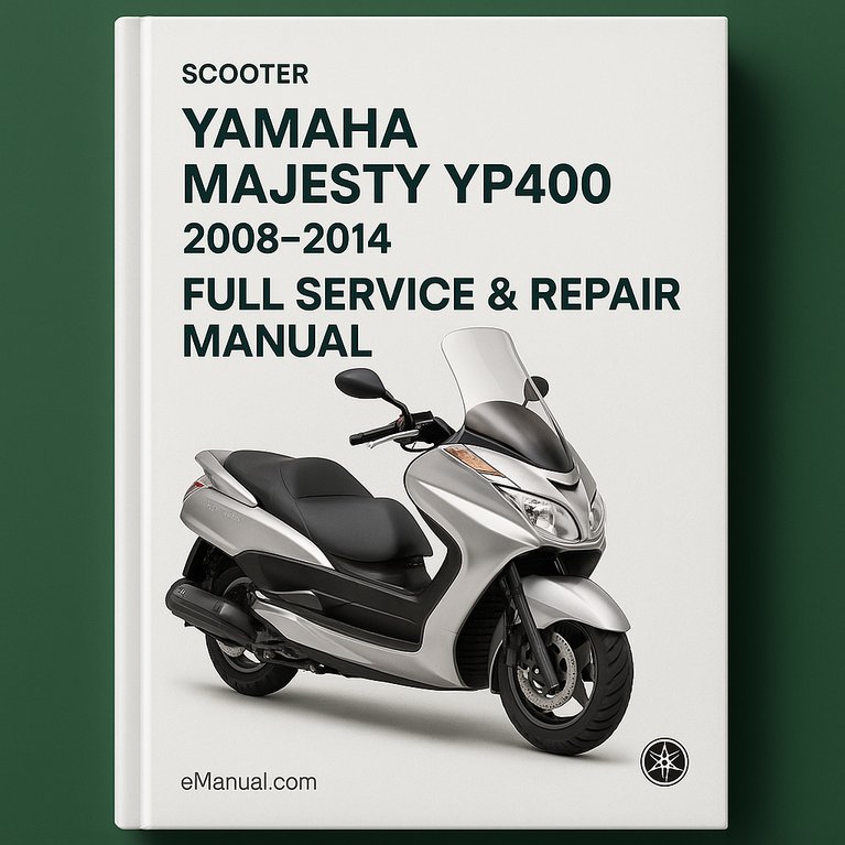 Yamaha Majesty YP400 Scooter 2008-2014 Manual completo de servicio y reparación Descargar PDF