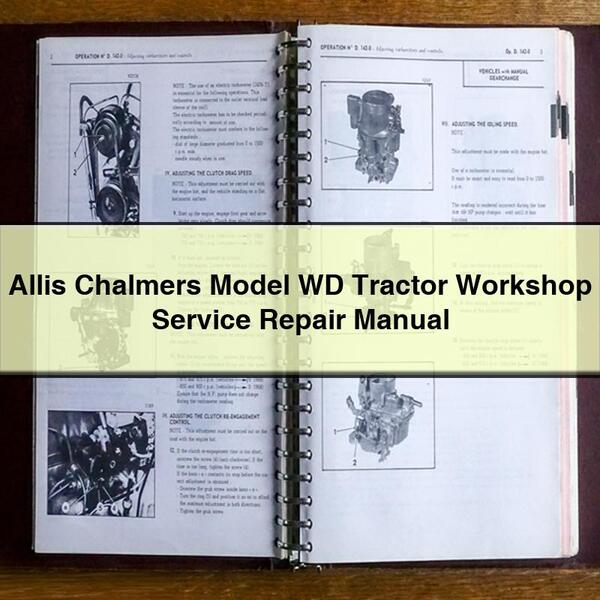 Allis Chalmers Modell WD Traktor Werkstatt Service Reparaturhandbuch