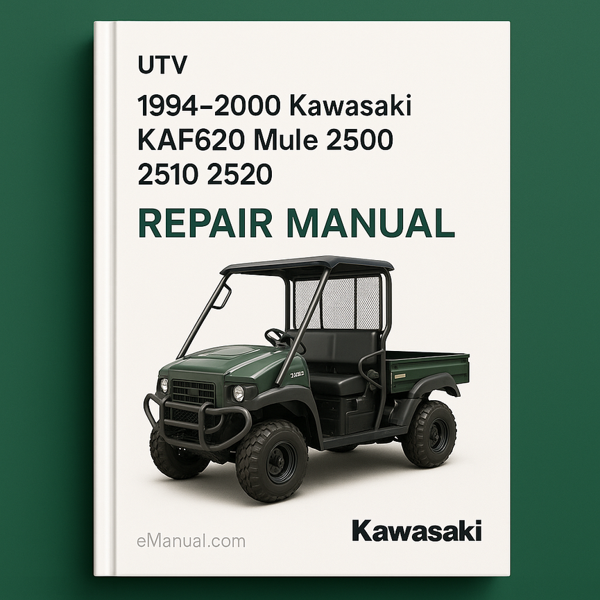 1994-2000 Kawasaki KAF620 Mule 2500 2510 2520 UTV Repair Manual
