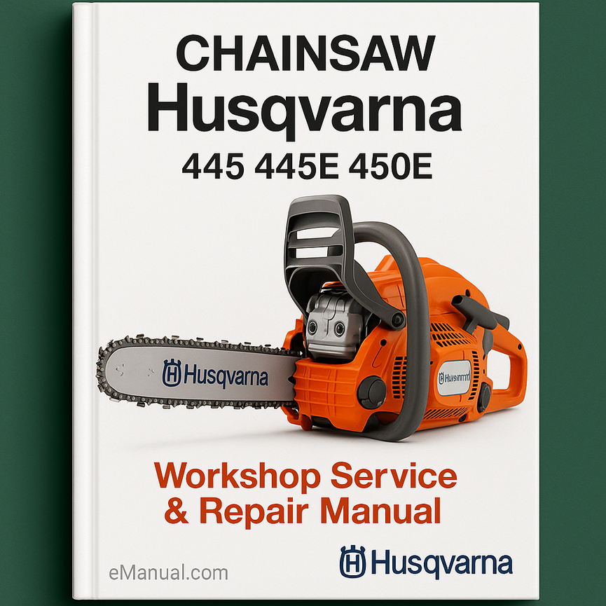 Husqvarna Chainsaw Workshop Service Repair Manual for model 445 445E 450E