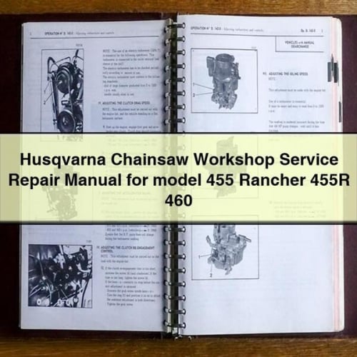 Husqvarna Chainsaw Workshop Service Repair Manual for model 455 Rancher 455R 460 PDF Download