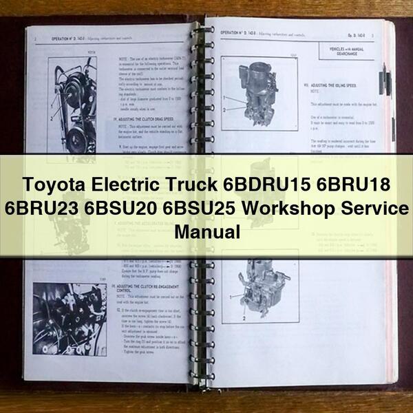 Toyota Electric Truck 6BDRU15 6BRU18 6BRU23 6BSU20 6BSU25 Workshop Service Repair Manual PDF Download