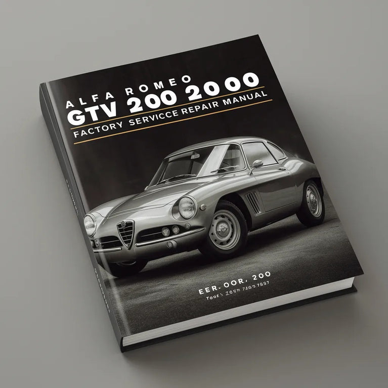 Alfa Romeo GTV 2000 Factory Service Repair Manual