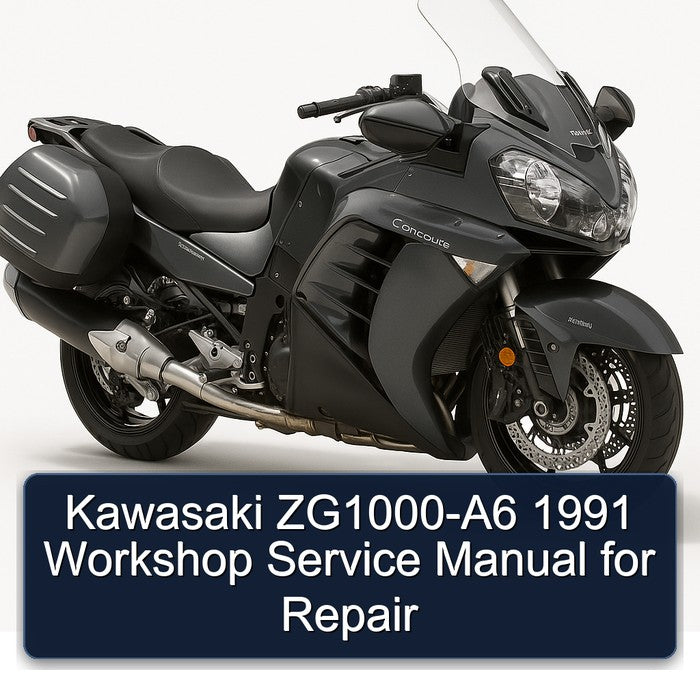 1991 Kawasaki Concours Models Zg1000-a6 Service Repair Workshop Manual PDF