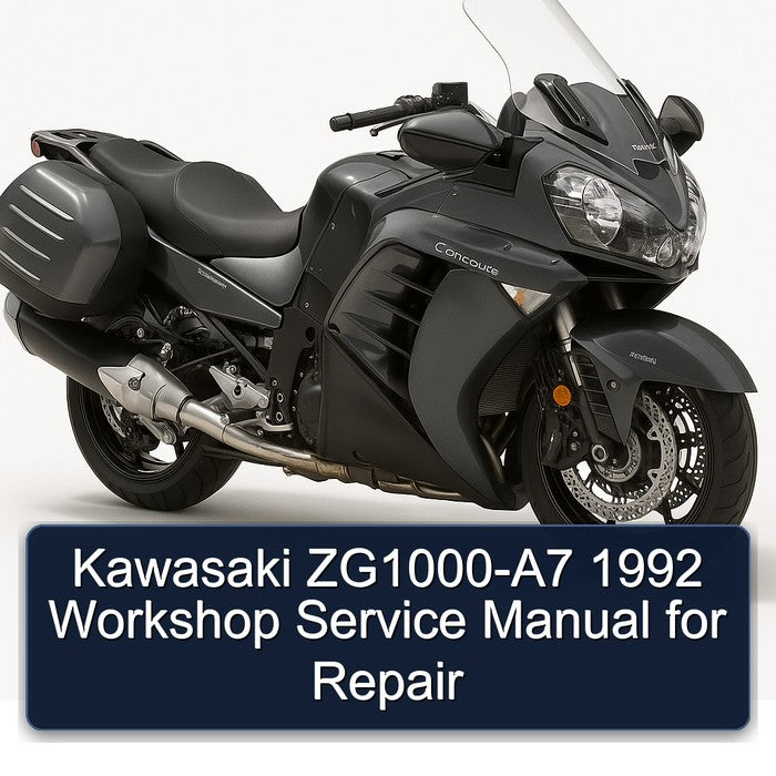1992 Kawasaki Concours Models Zg1000-a7 Service Repair Workshop Manual PDF