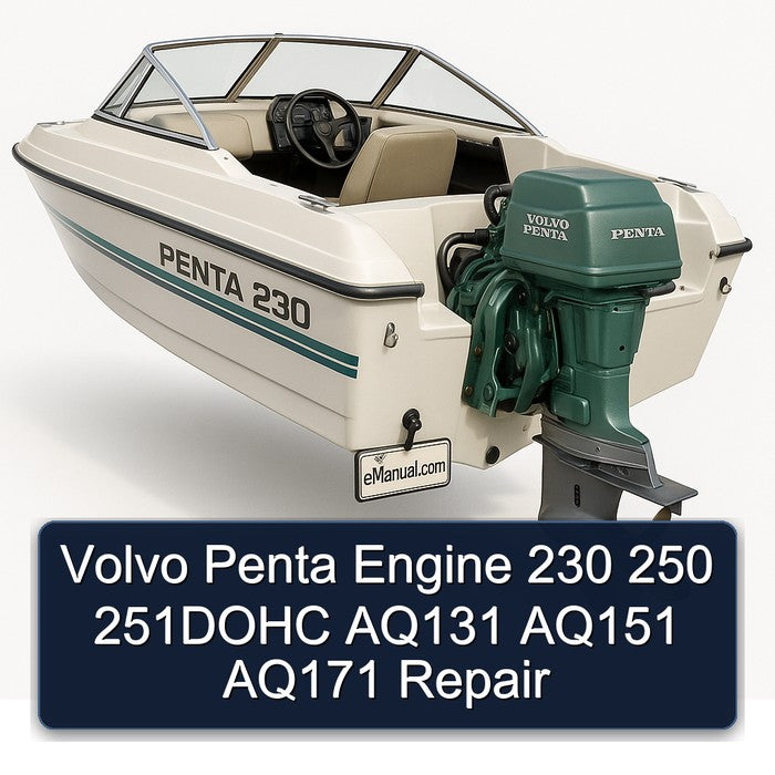 Volvo Penta Engine 230 250 251DOHC AQ131 AQ151 AQ171 Service Repair Workshop Manual PDF