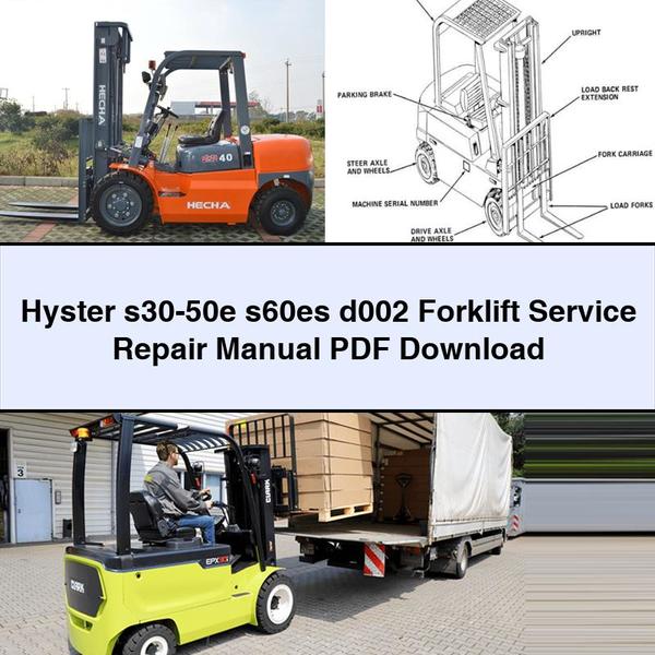 Hyster s30-50e s60es d002 Forklift Service Repair Manual