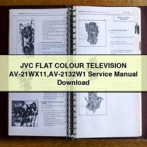 JVC FLAT COLOUR TELEVISION AV-21WX11 AV-2132W1 Service Manual Download PDF