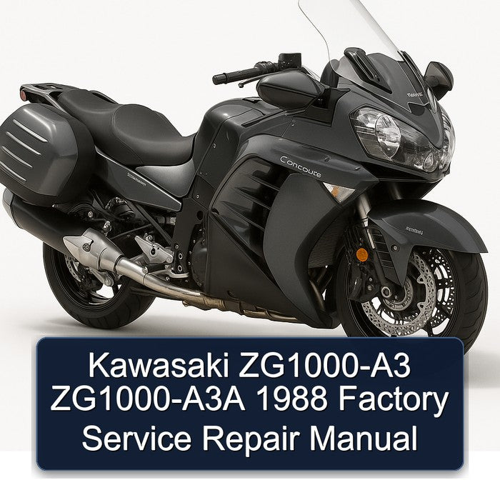 1988 Kawasaki Concours Models Zg1000-a3 Zg1000-a3a Service Repair Workshop Manual PDF