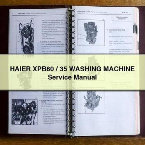 HAIER XPB80 / 35 WASHING MACHINE Service Manual PDF Download