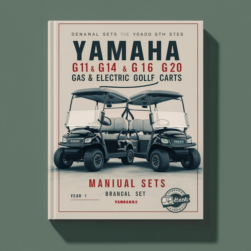 Yamaha G11 & G14 G16 G19 G20 Gas & Electric Golf cart ( 2 Manual Set) Owners & Service & Repair Workshop Manual