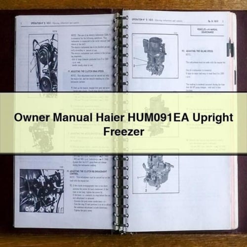 Owner Manual Haier HUM091EA Upright Freezer PDF Download