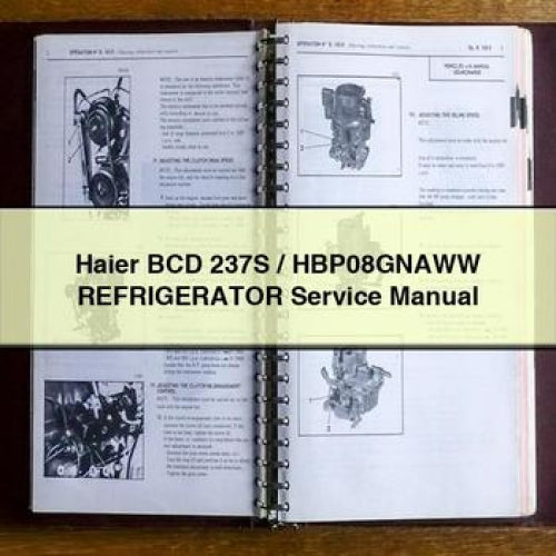 Haier BCD 237S / HBP08GNAWW REFRIGERATOR Service Manual PDF Download