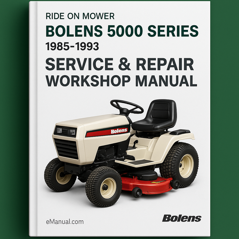 Bolens 5000 Series Ride On Mower 1985-1993 Service Repair Workshop Manual