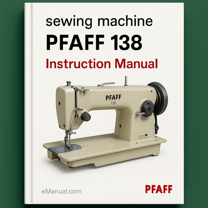 Pfaff 138 sewing machine instruction Manual
