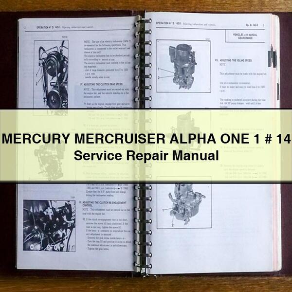 MERCURY MERCRUISER ALPHA ONE 1 # 14 Service Repair Manual