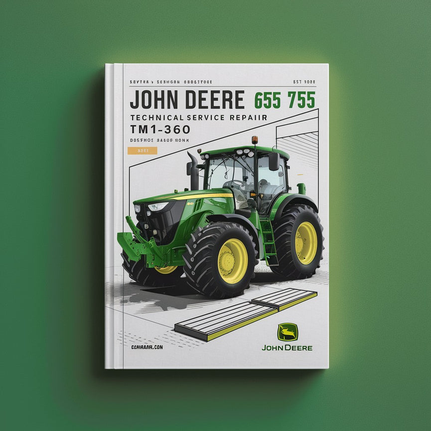 John Deere 655 755 855 955 Tractor TM1360 Technical Service Repair Manual.