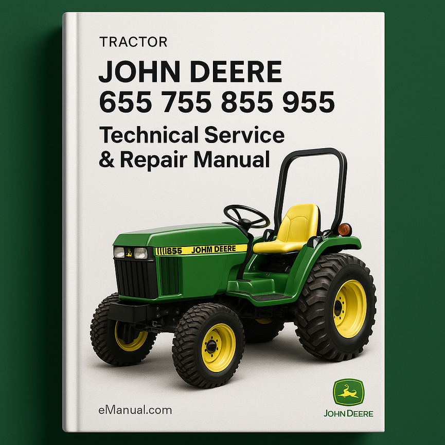 Technisches Wartungshandbuch für John Deere 655 755 855 955 Traktor TM1360. PDF-Download