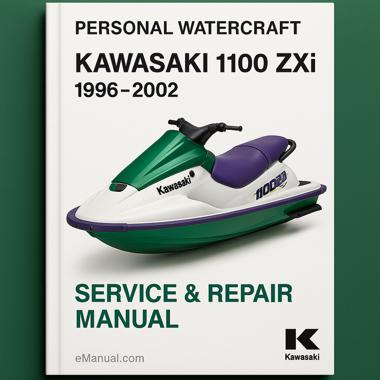 Kawasaki 1100 ZXi Jetski 1996-2002 Personal Watercraft Service Repair Manual 1997 1998 1999 2000 2001