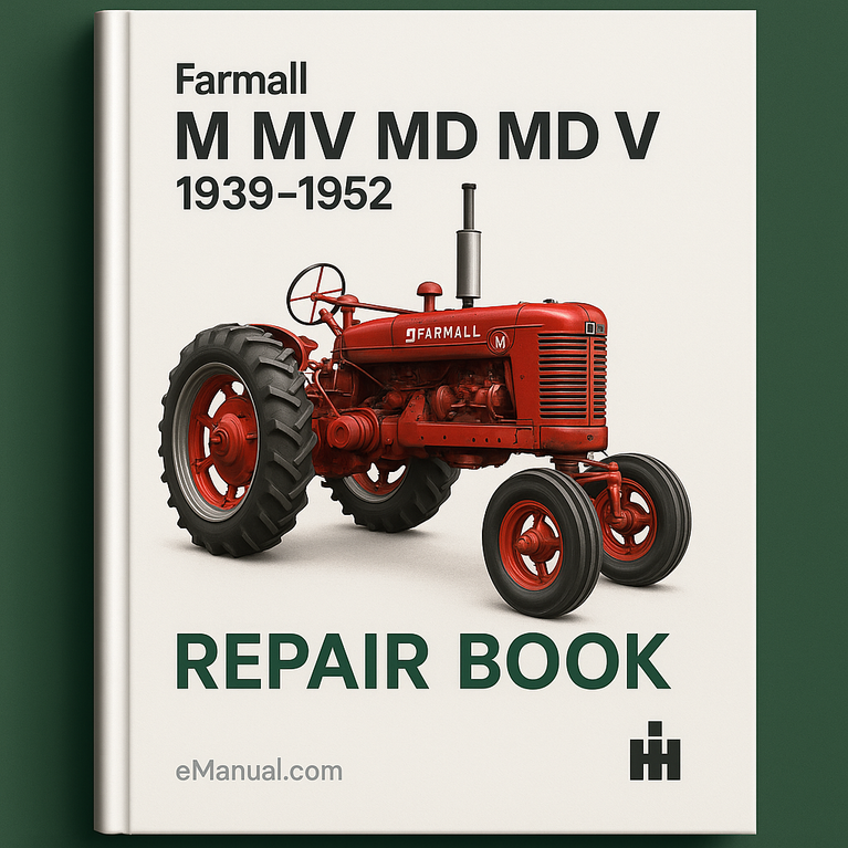 Farmall M MV MD MDV 1939-1952 GSS-5033 Repair Book Service Manual 1940 1941 1942 1944 1945 1946 1947 1948 1949 1950 1951