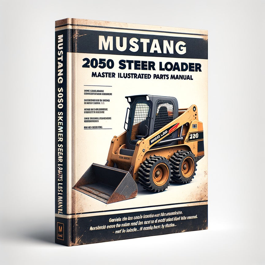 Mustang 2050 Skid Steer Loader Master Illustrated Parts List Manual